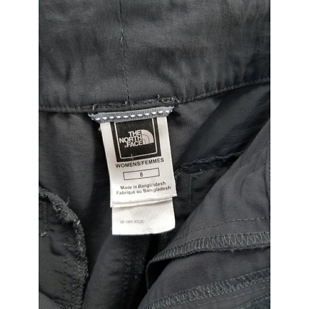 North Face Pants Womens 8 Gray Capris Hiking Drawstring Outdoors Lightweight - Picture 3 of 9